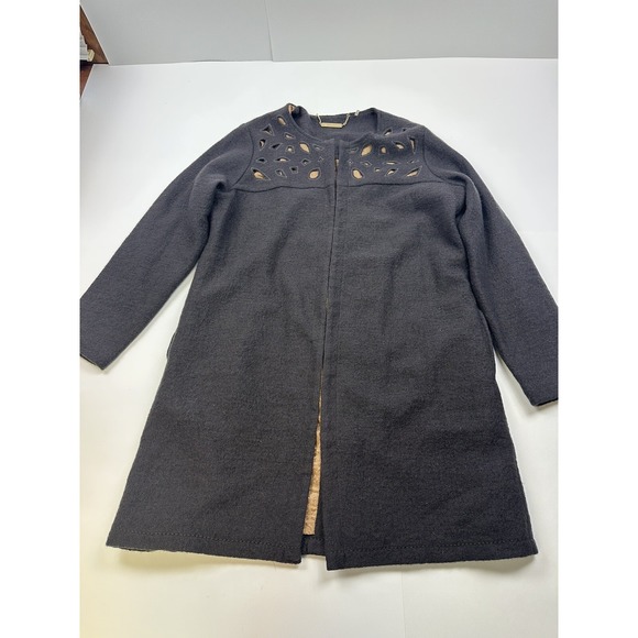 Vintage J. Crew Chocolate Brown Wool Double Breasted Pea Coat Small - Picture 7 of 7